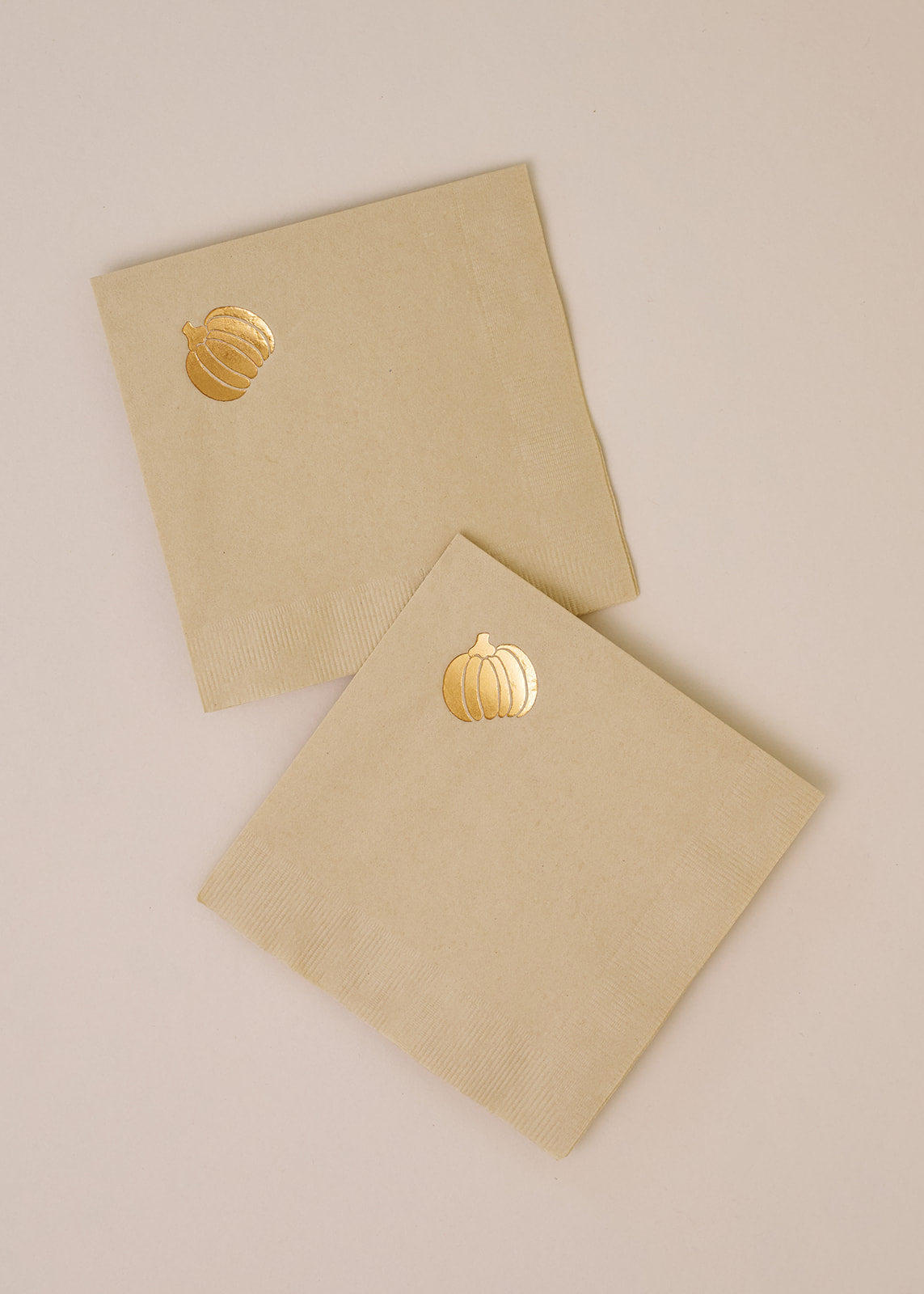 Pumpkin Copper Beverage Napkin - Set of 20