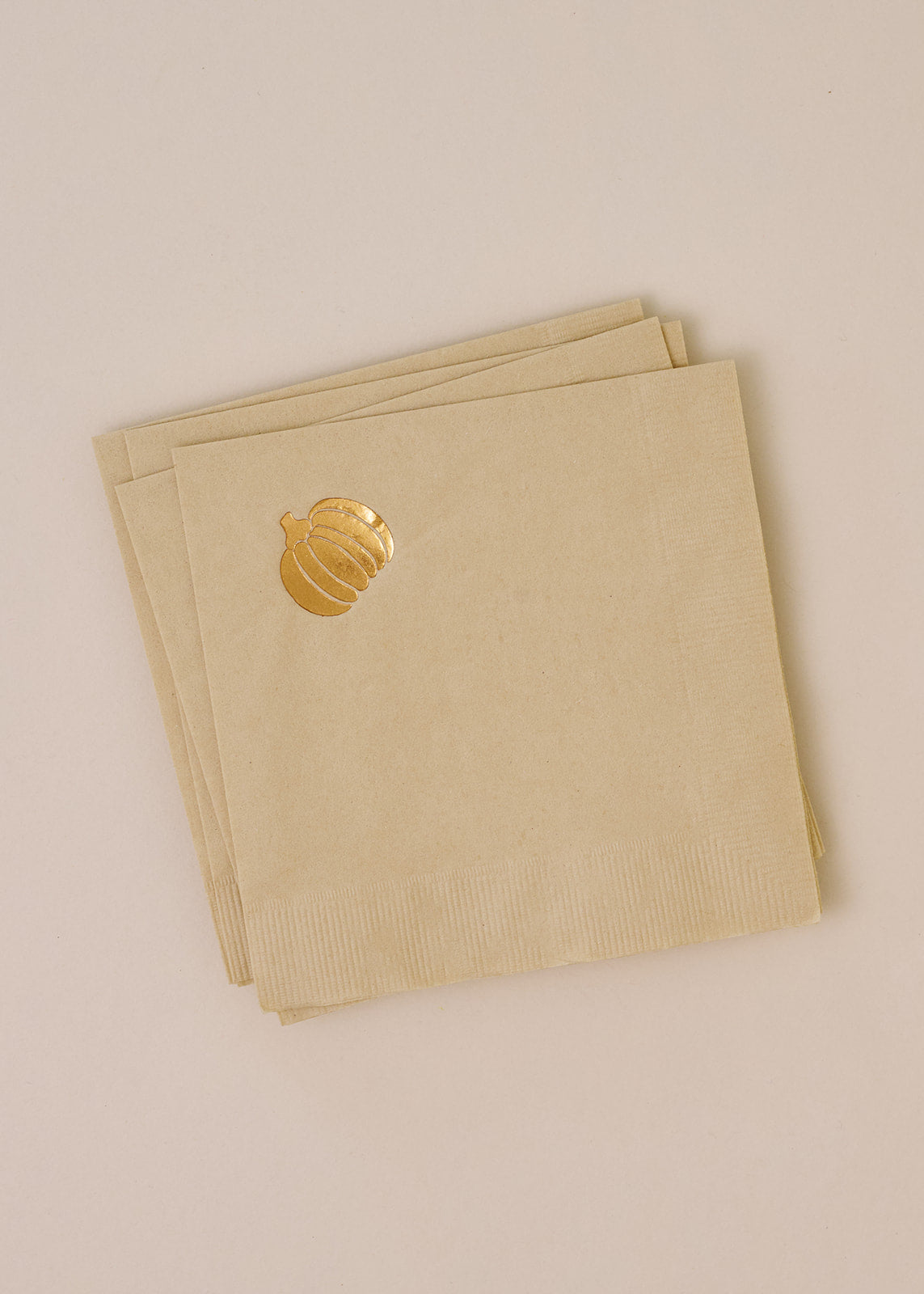 Pumpkin Copper Beverage Napkin - Set of 20