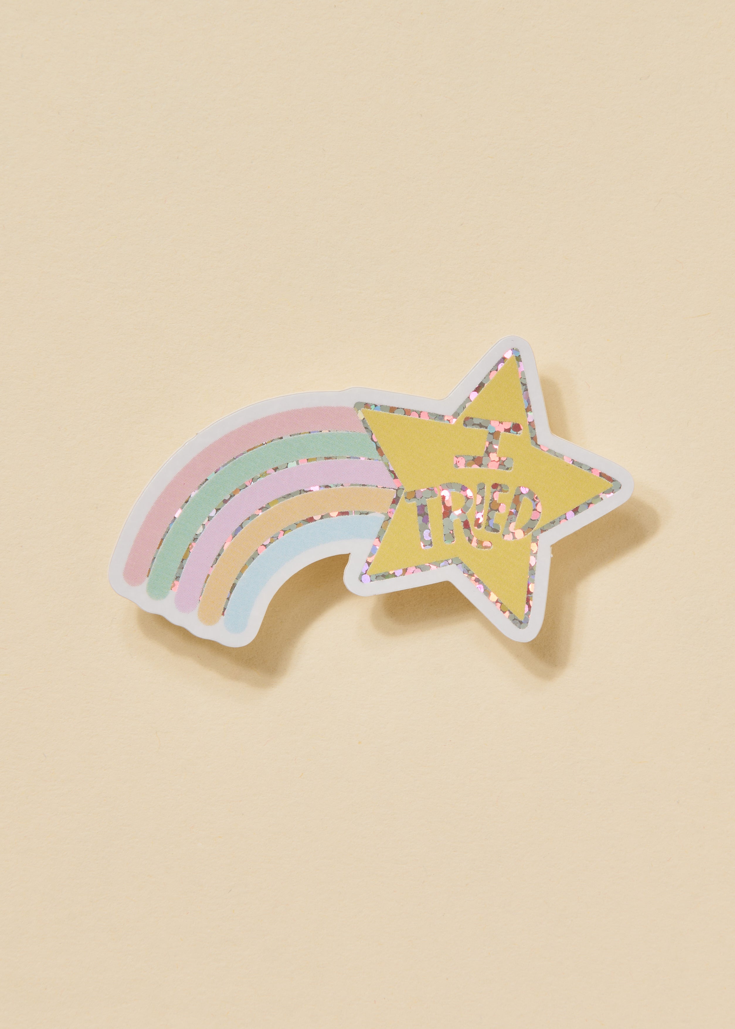 I Tried Shooting Star Glitter Sticker