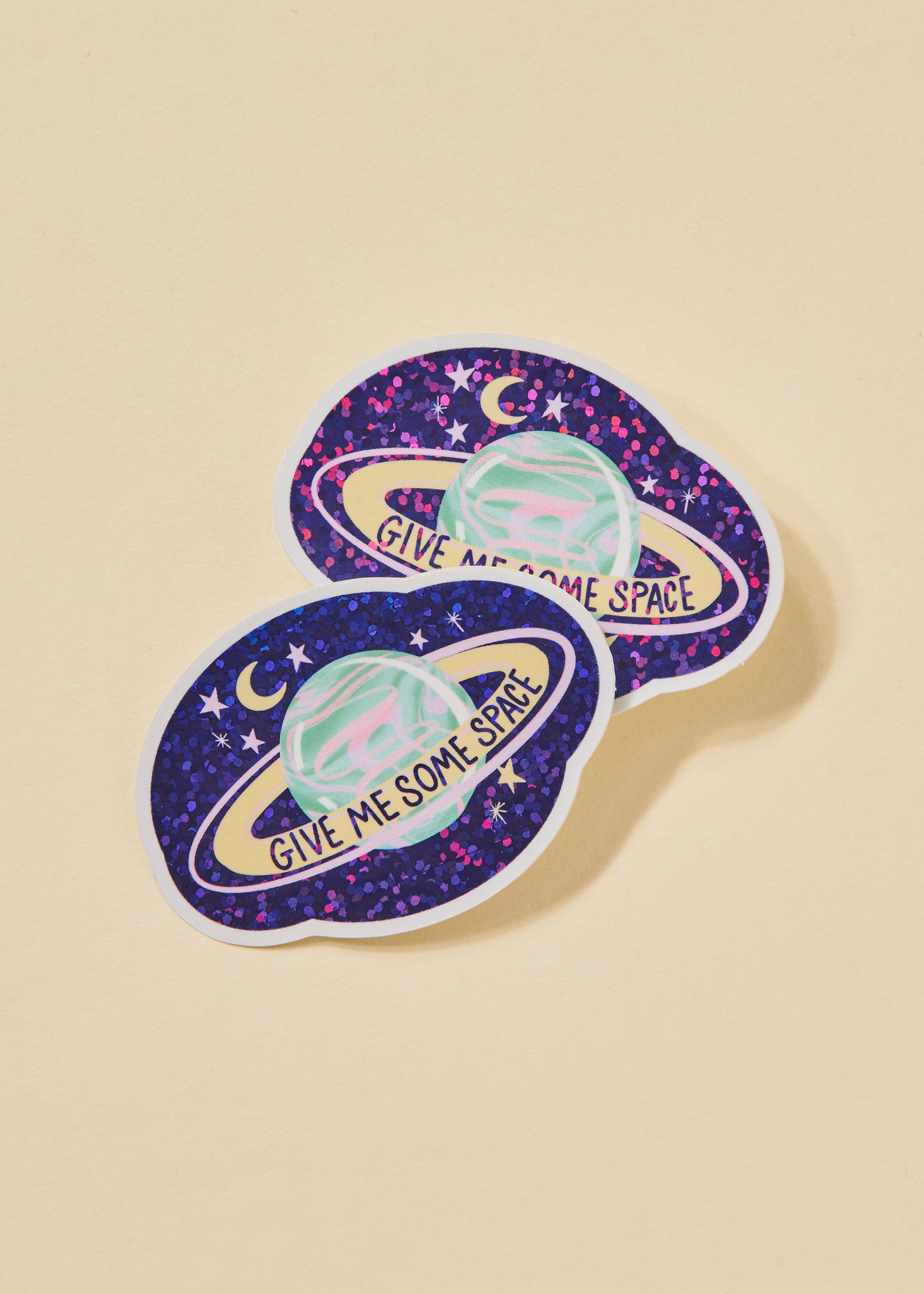 Give Me Some Space Glitter Sticker
