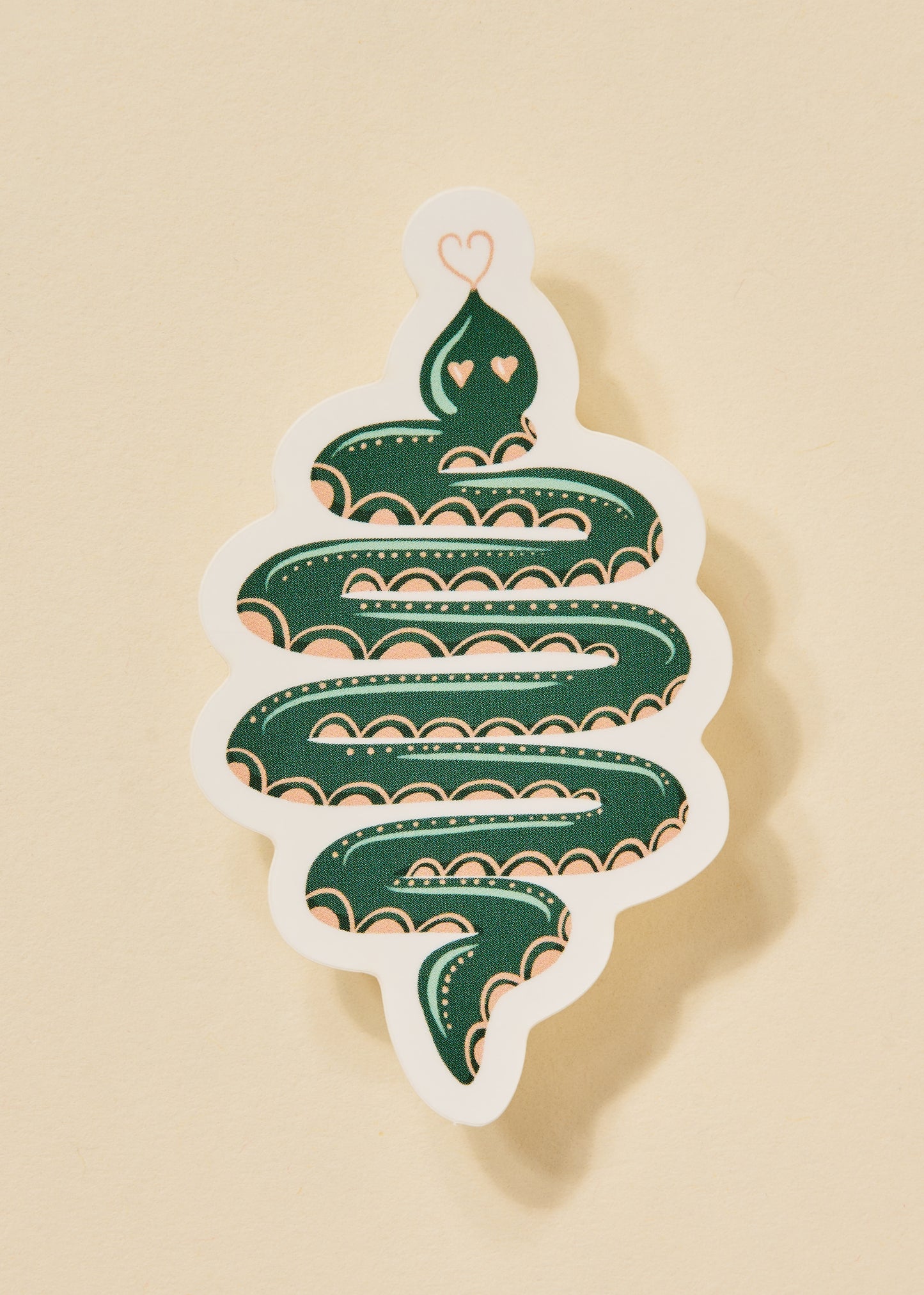 Hearts Snake Sticker