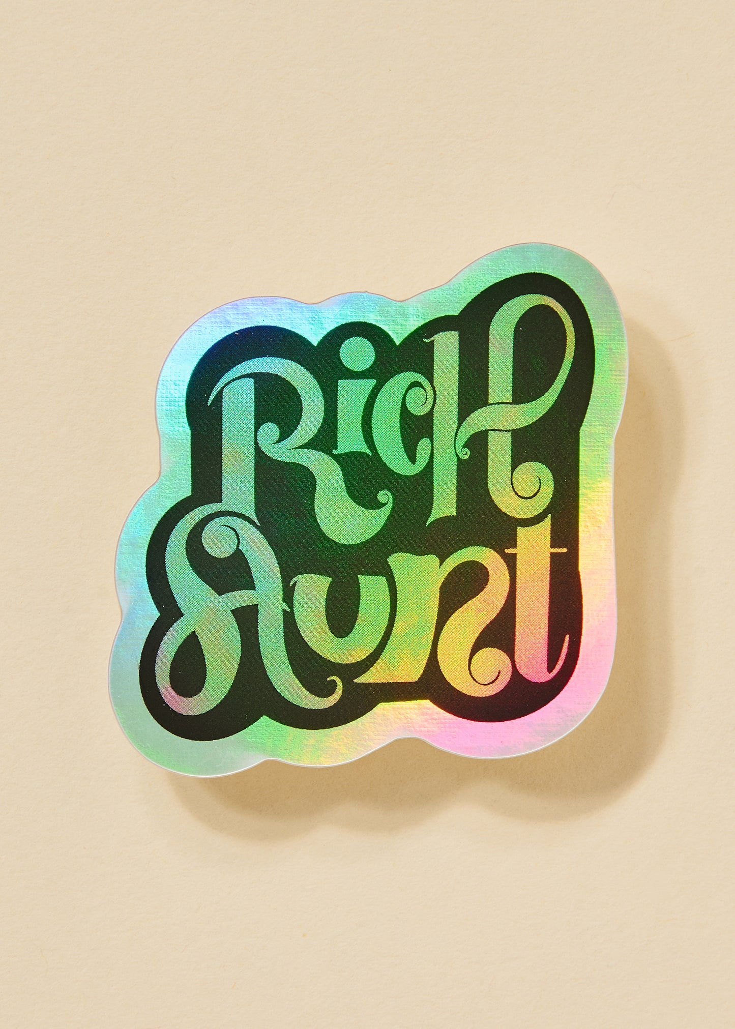 Rich Aunt Holographic Sticker