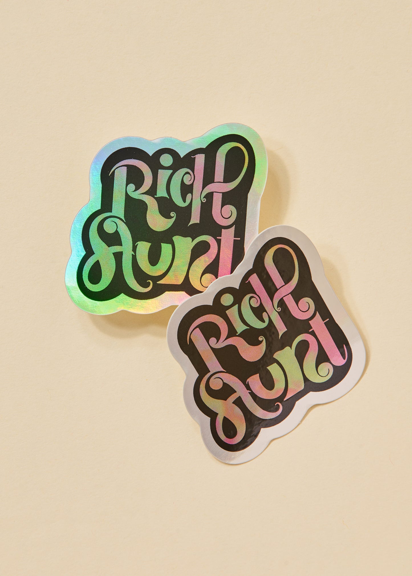 Rich Aunt Holographic Sticker