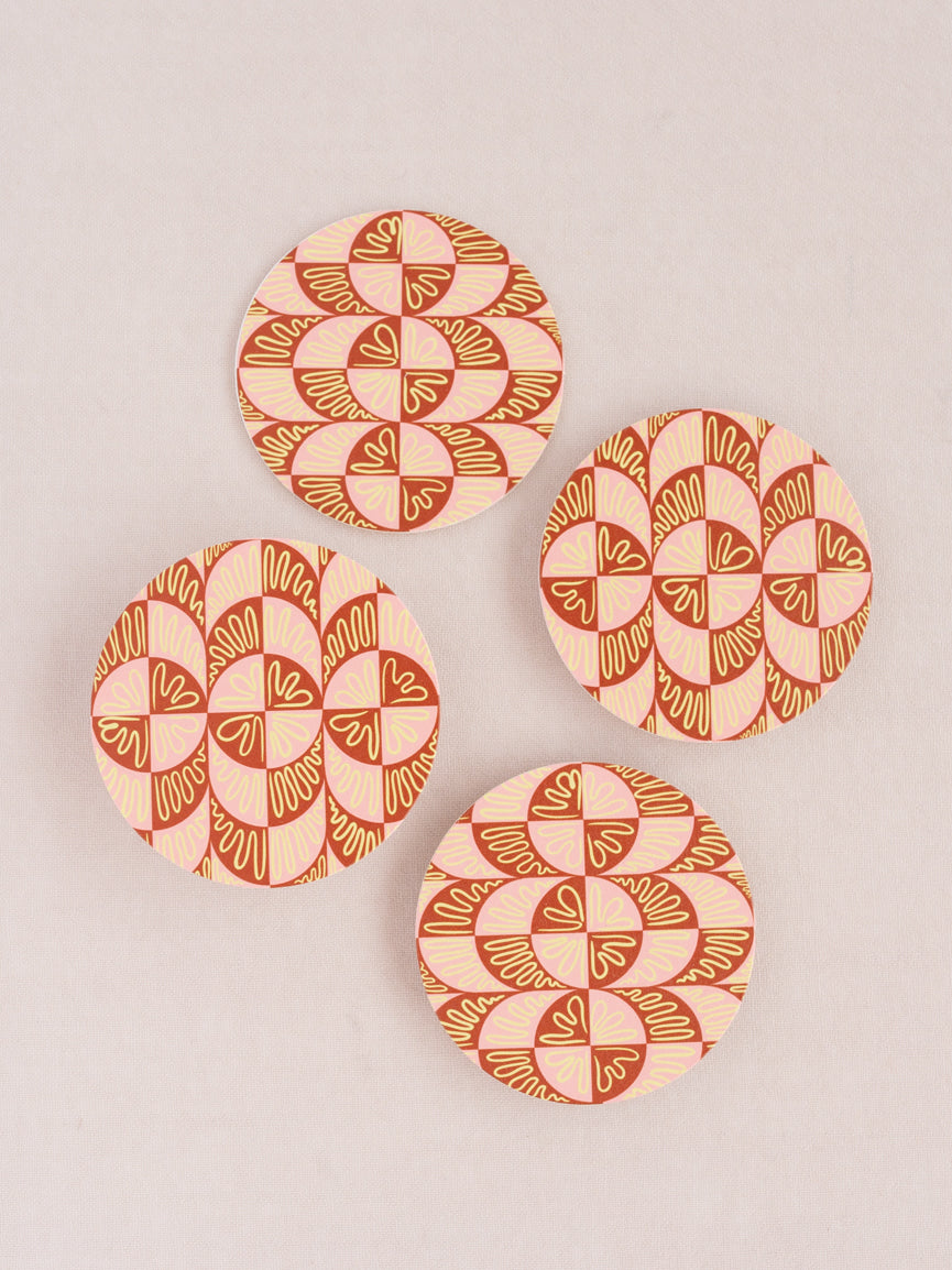 Neapolitan Swirl Coasters | Set of Four