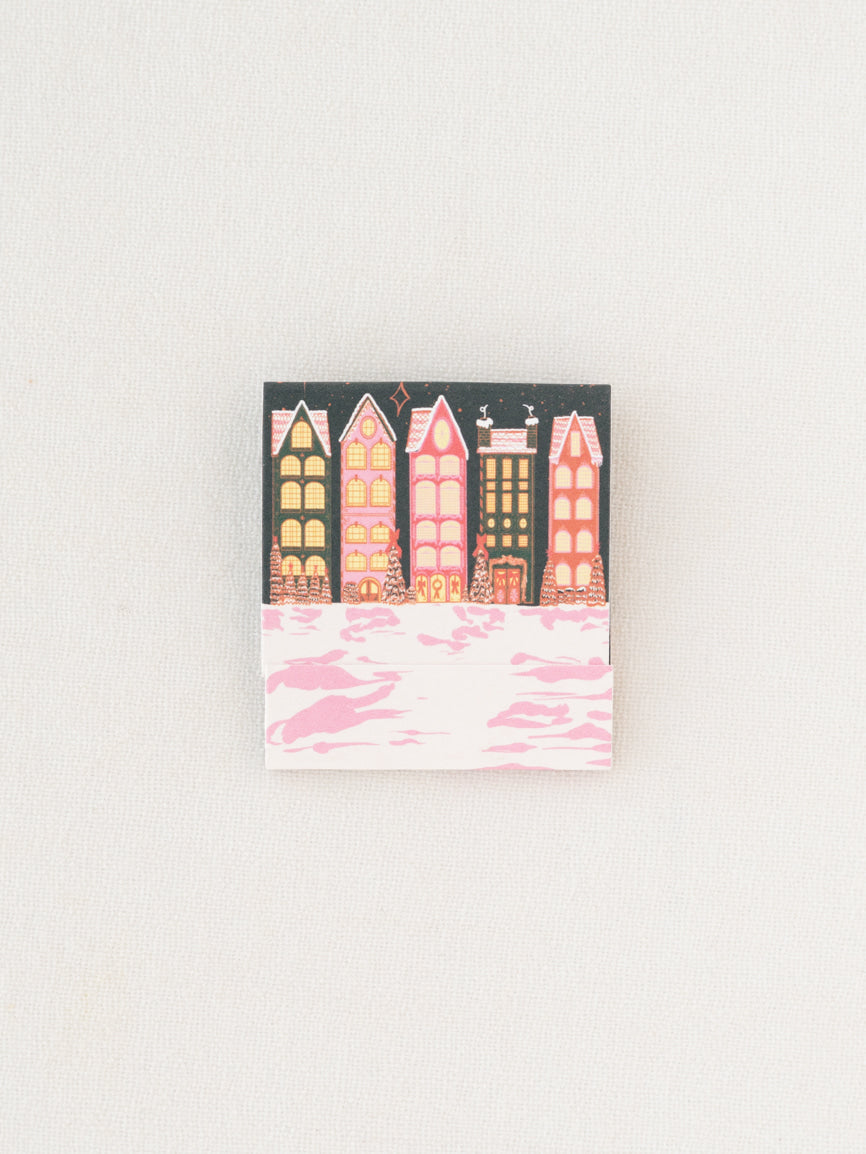 Christmas Nights Winter Village Printed 10 Stem Matchbooks