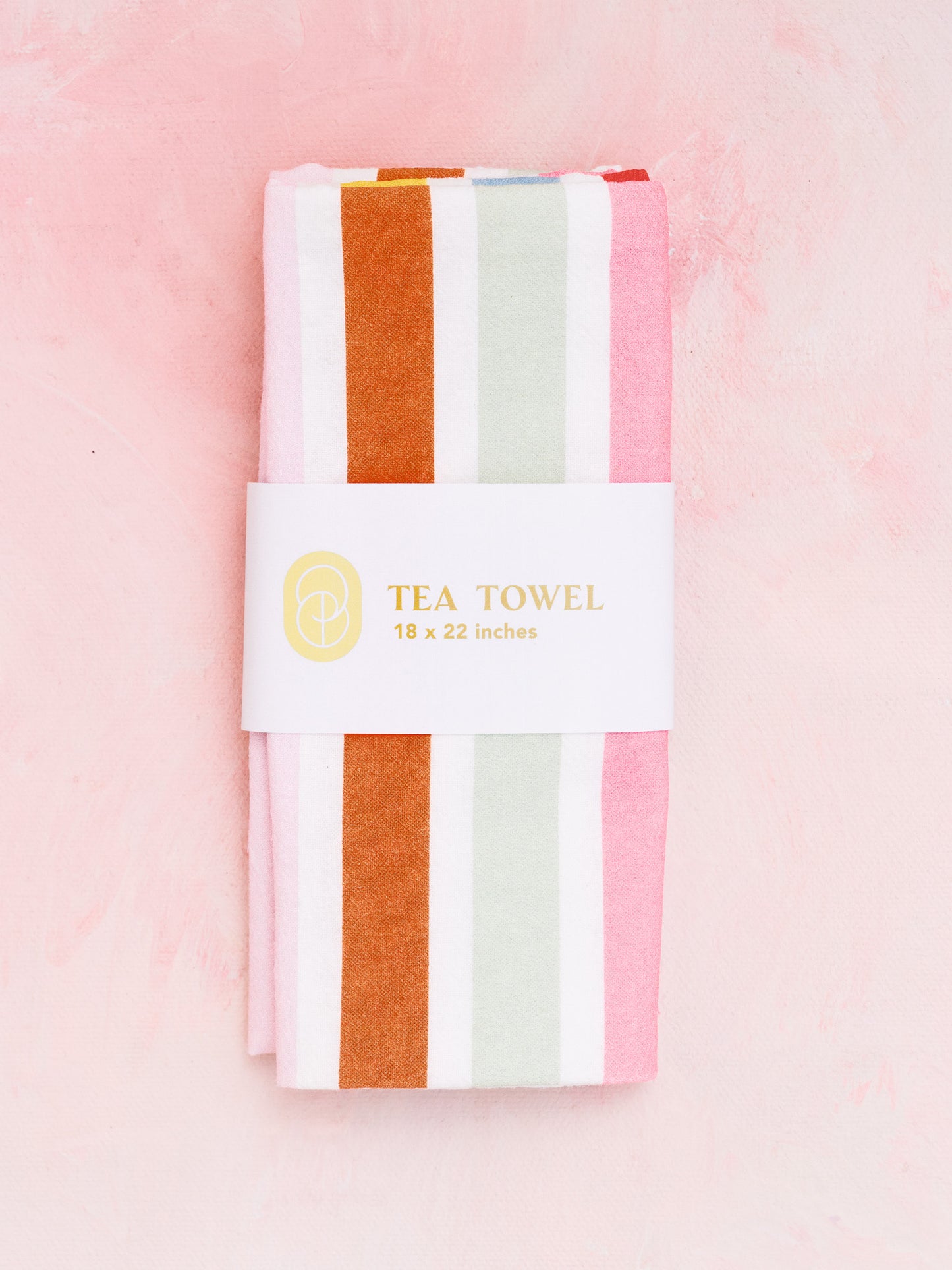 Squiggle Stripes Modern Bright Colorful Flour Sack Tea Towel