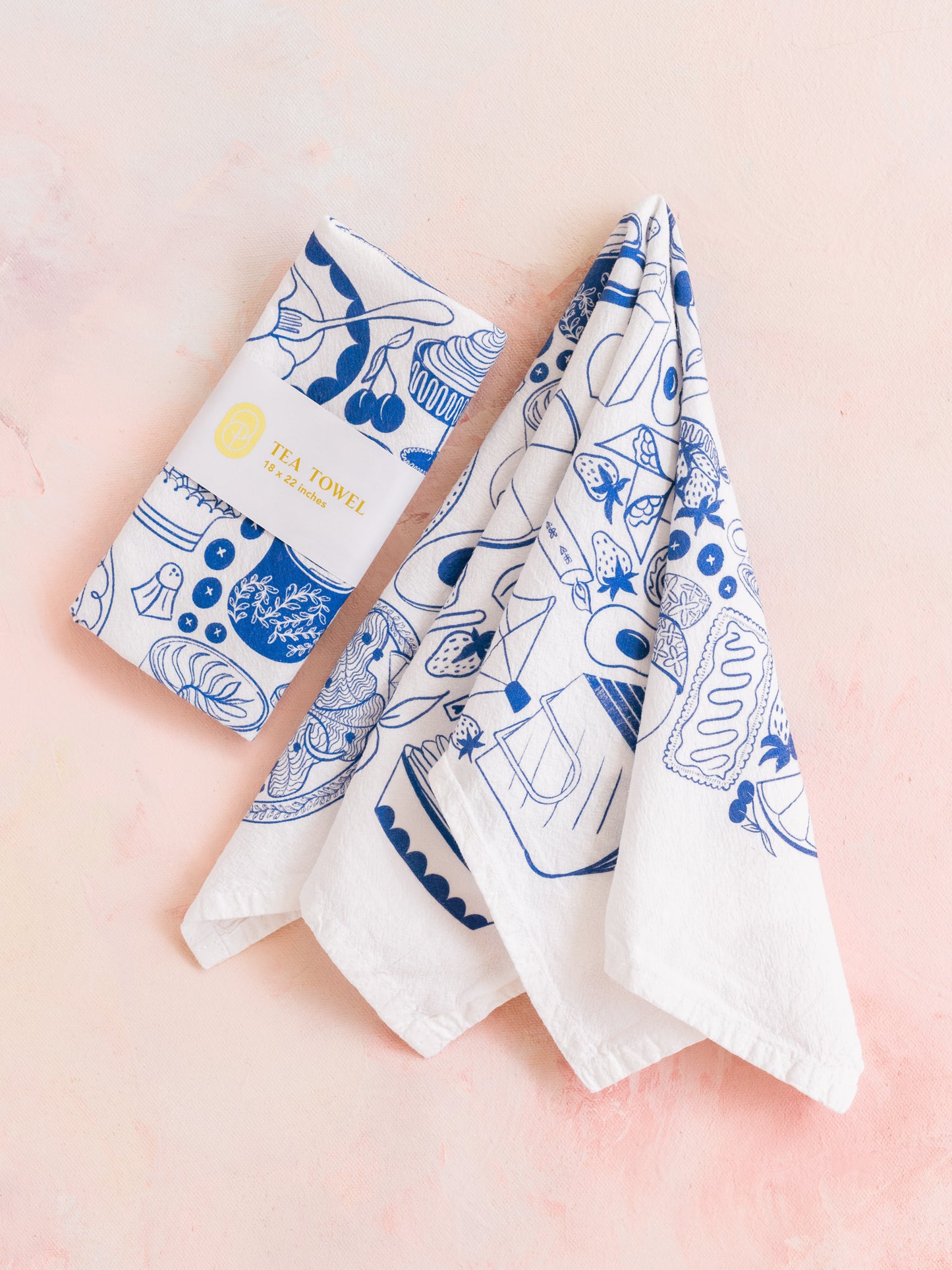 Dream Brunch Breakfast Illustration Flour Sack Tea Towel