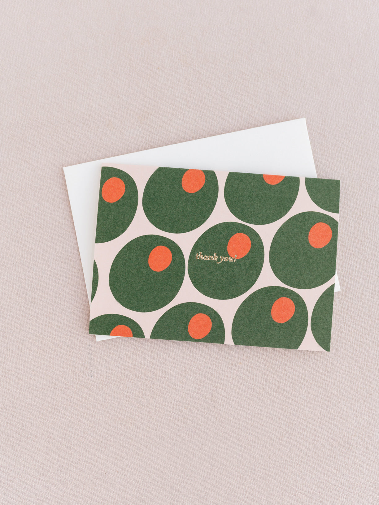 Martini Hour Foil Pressed 4 Bar Folded Thank You Note - Single Card