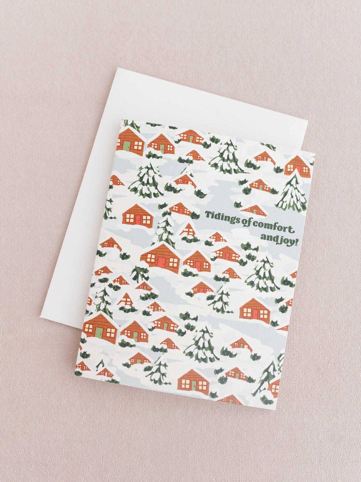 Tidings of Comfort and Joy A2 Folded Holiday Greeting Card - Single Card