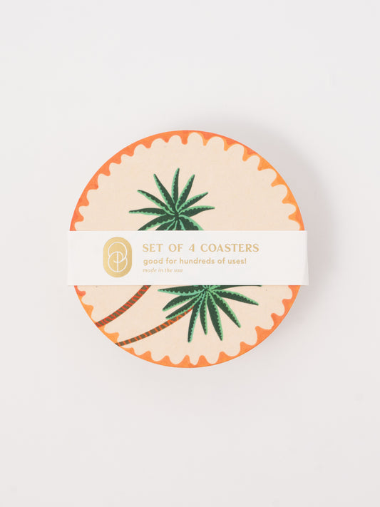 Palm Trees Coasters - Set of Four