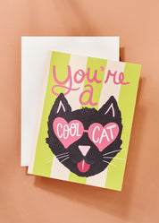 Cool Cat A2 Folded Greeting Card - Single