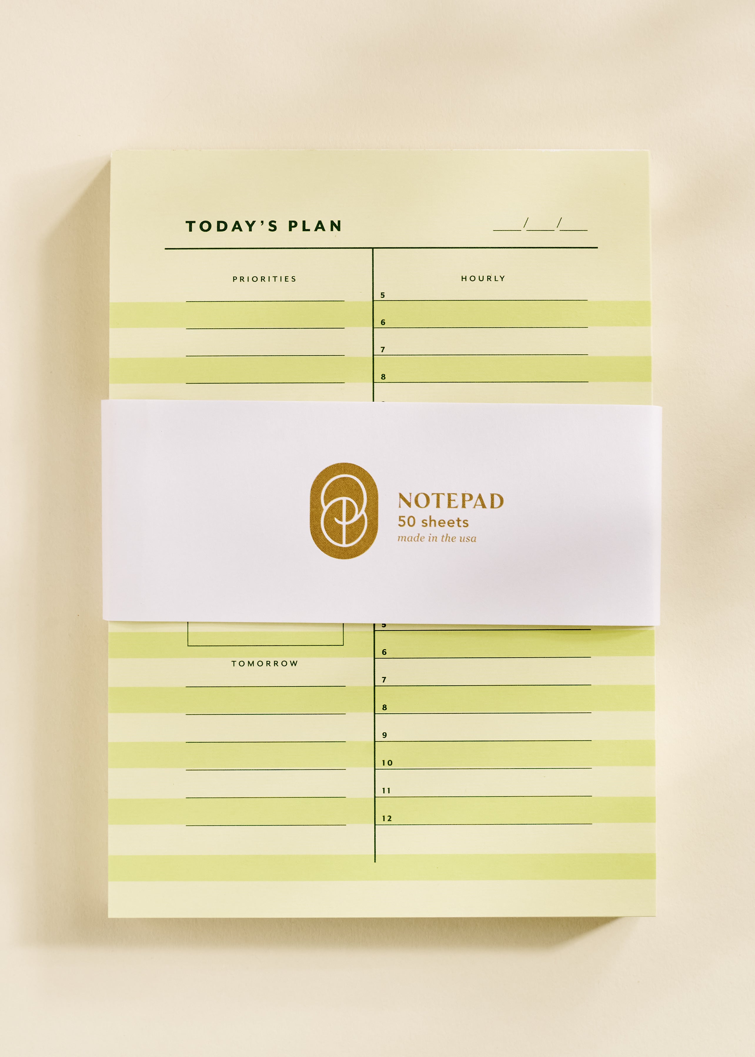 Highlights Yellow Stripe Daily Planner Notepad