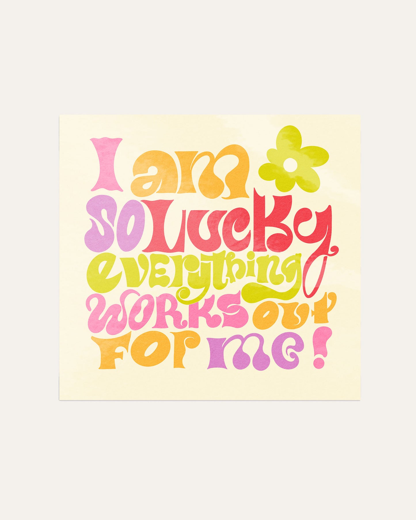 I Am So Lucky Affirmation Sticker
