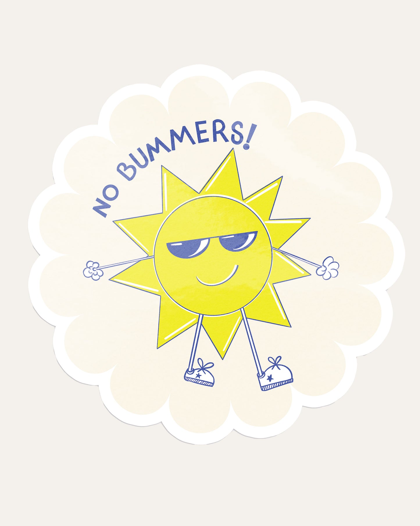 No Bummers Sunshine Sticker