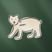 Polar Bear Matte Gift Label Sticker