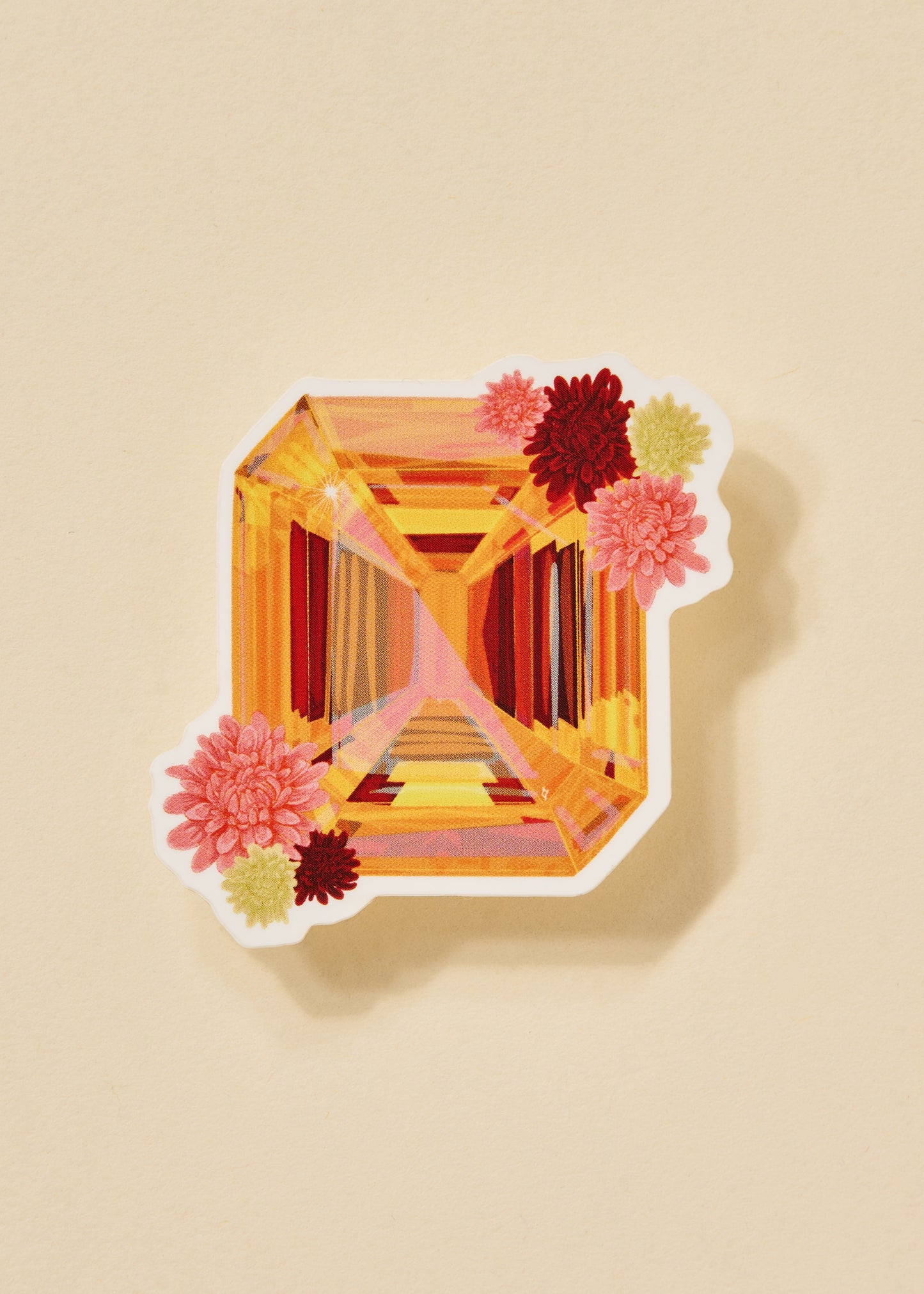 Topaz Floral Gemstone Sticker