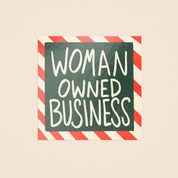 Women Owned Business Square Holiday Sticker