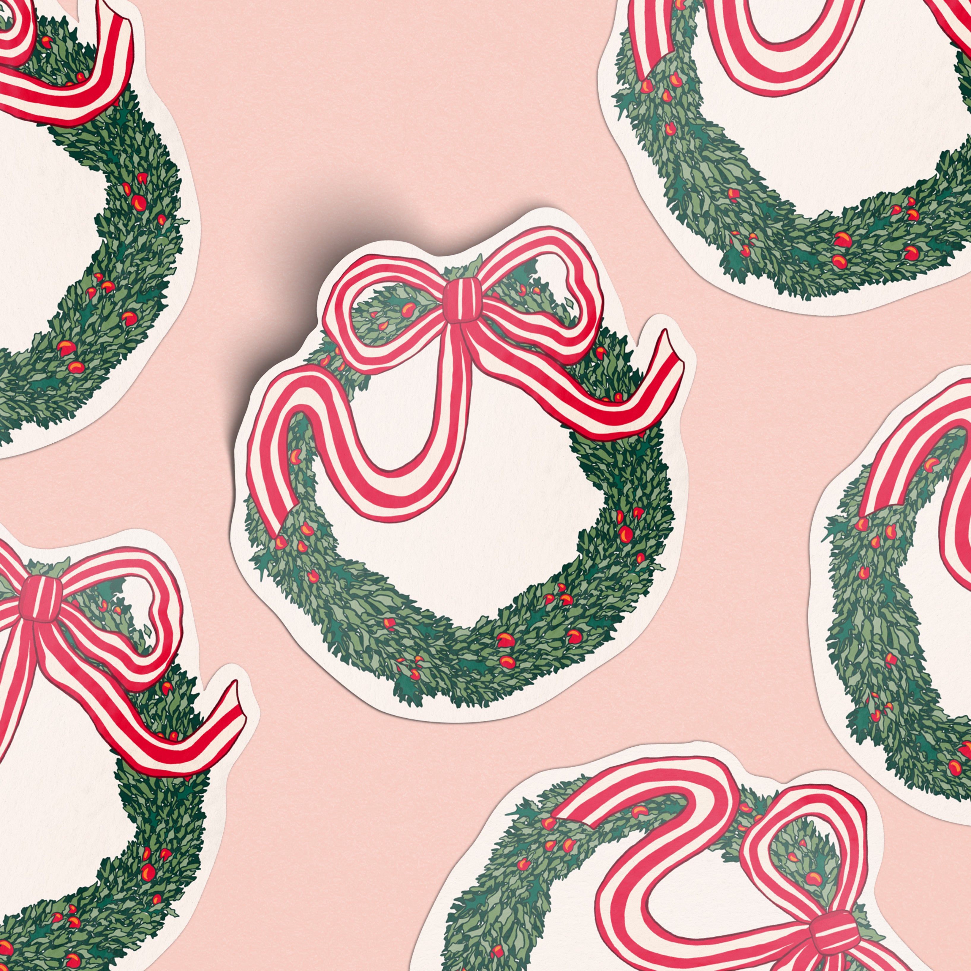 Wreath with Bow Sticker