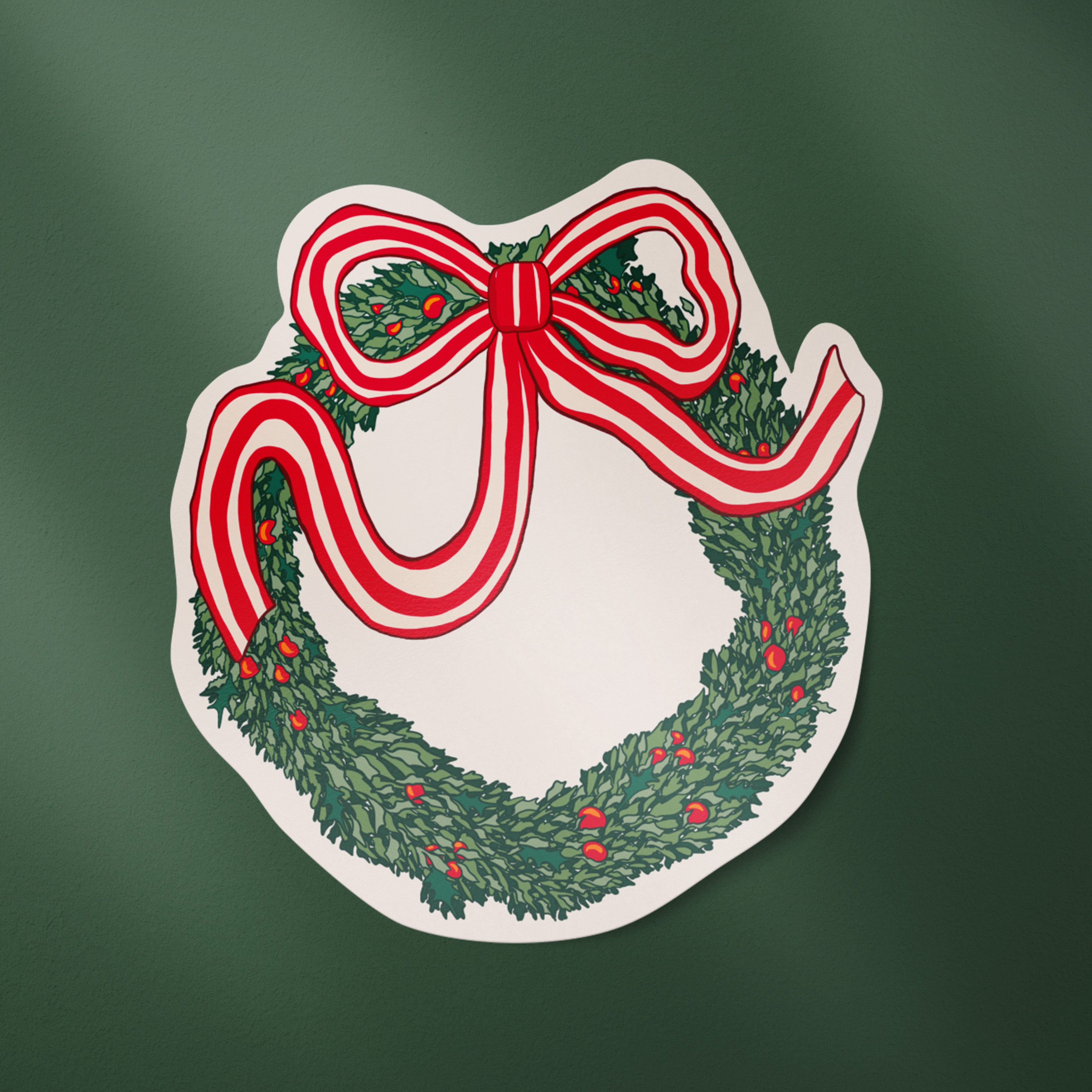 Wreath with Bow Sticker