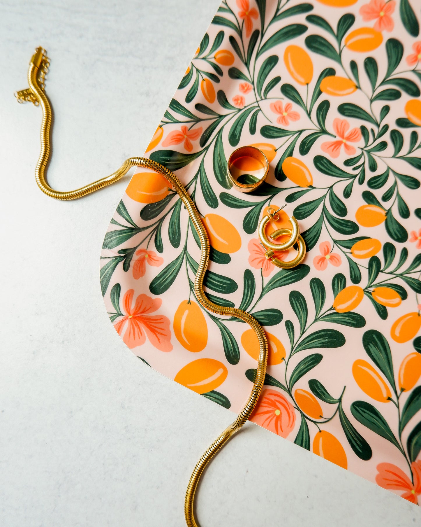 Mirrored Kumquats Bent Ply Tray