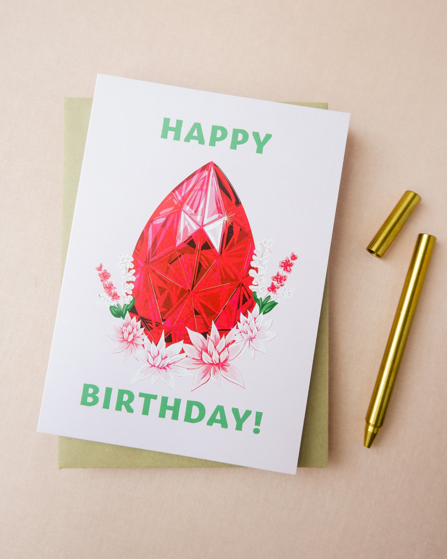 July Birthstone Birthday Card
