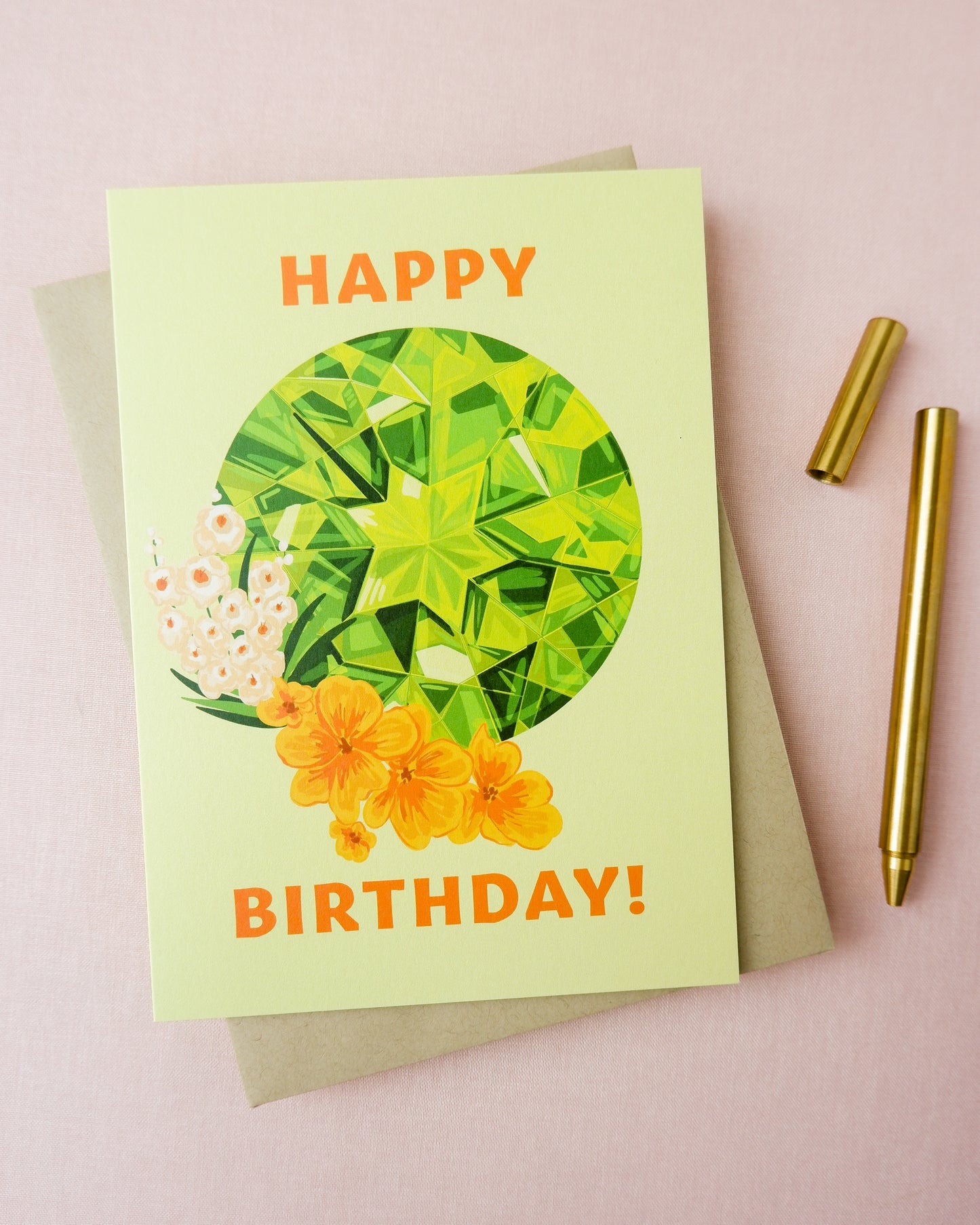 August Birthstone Birthday Card