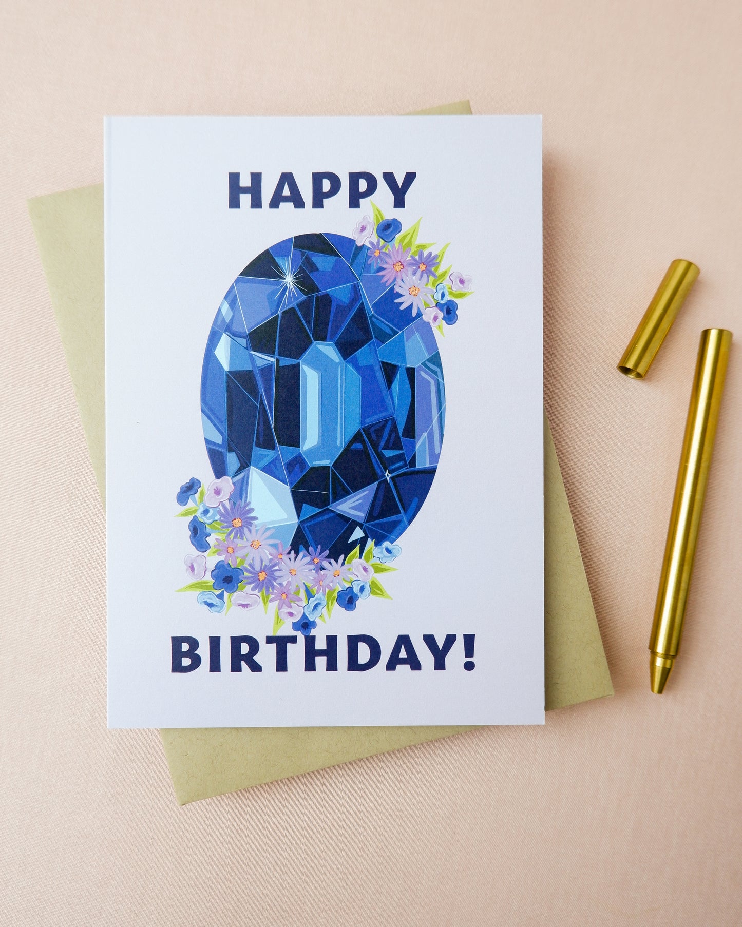September Birthstone Birthday Card