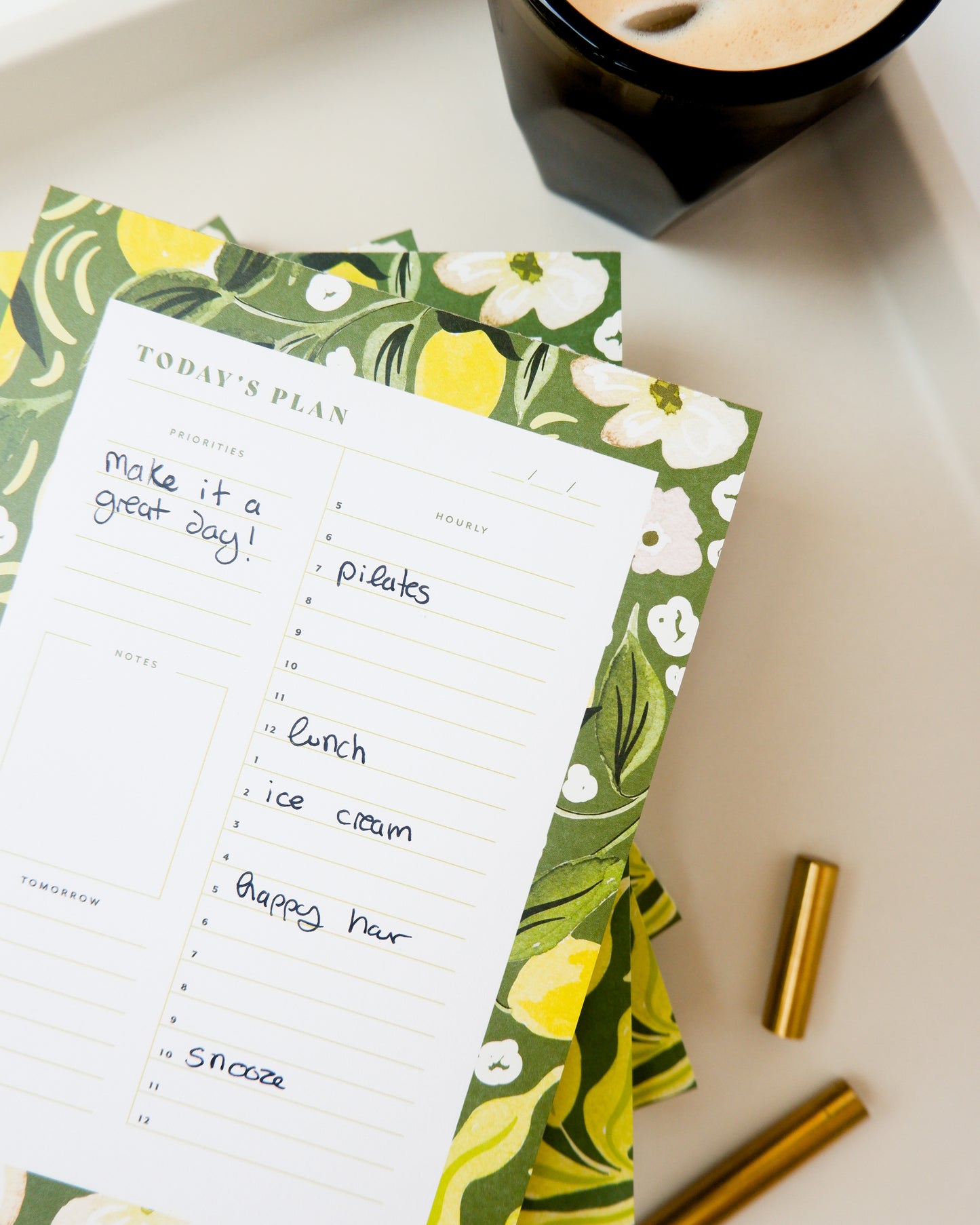 Citron Daily Planner Notepad