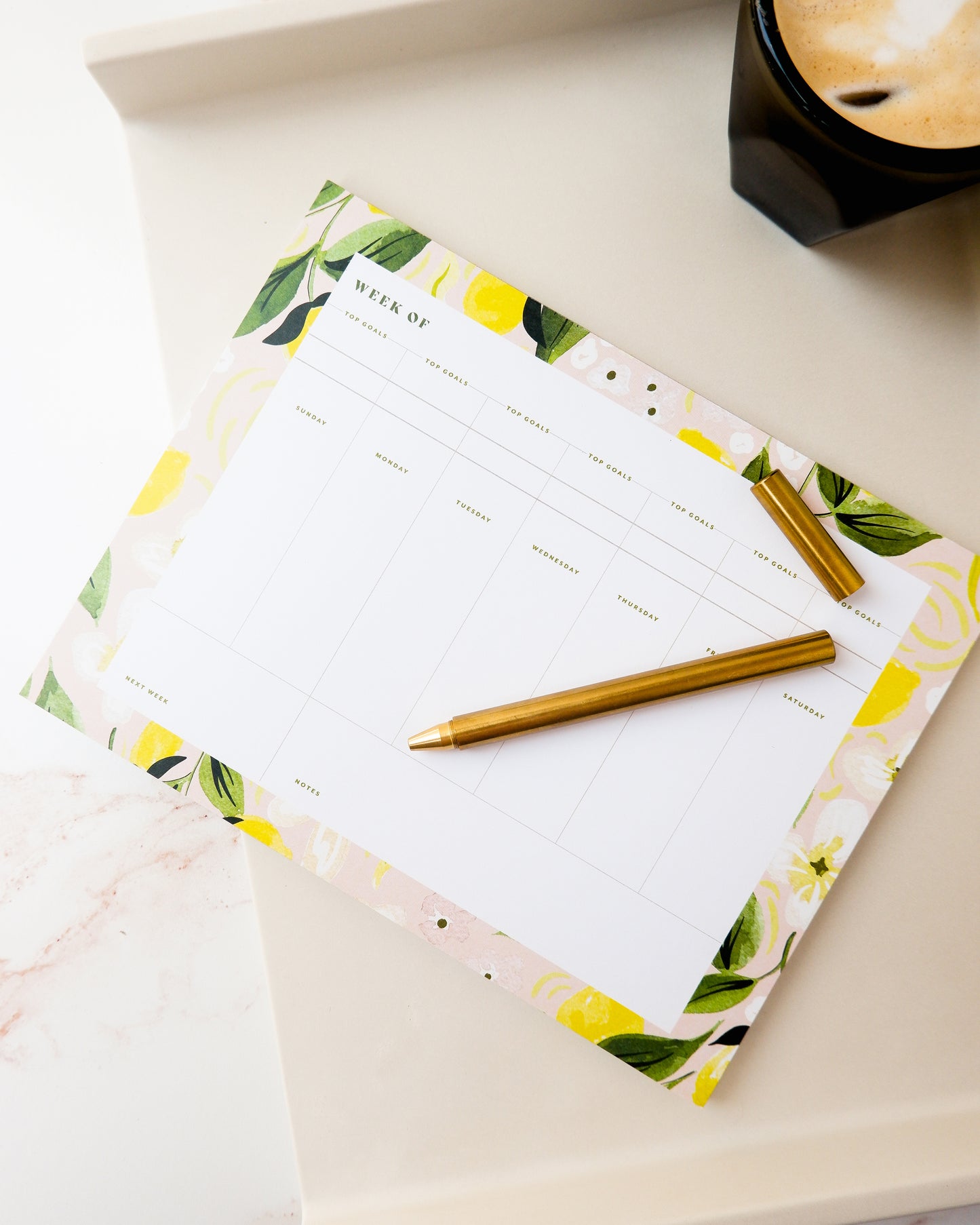 Citron Weekly Planner Notepad