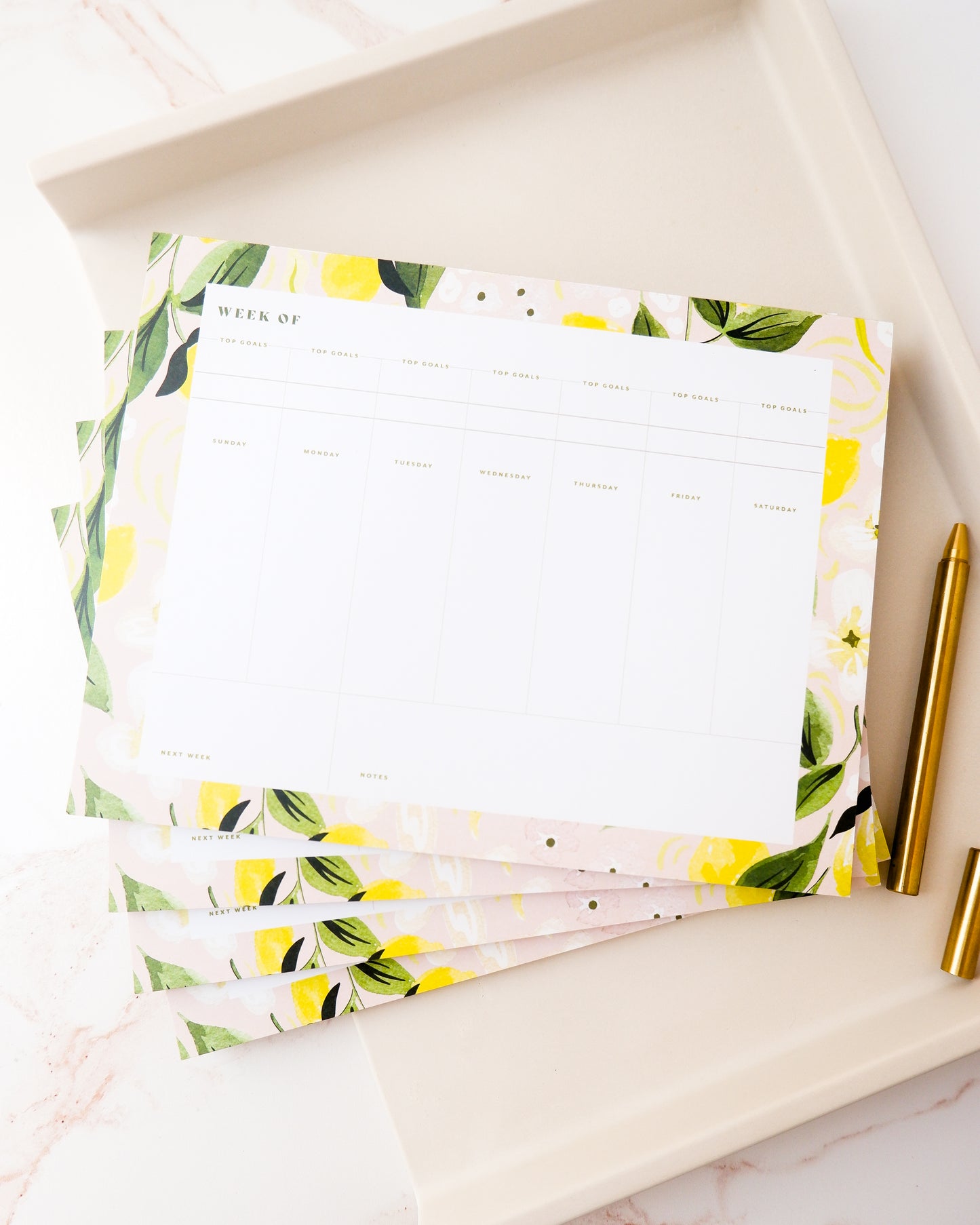 Citron Weekly Planner Notepad