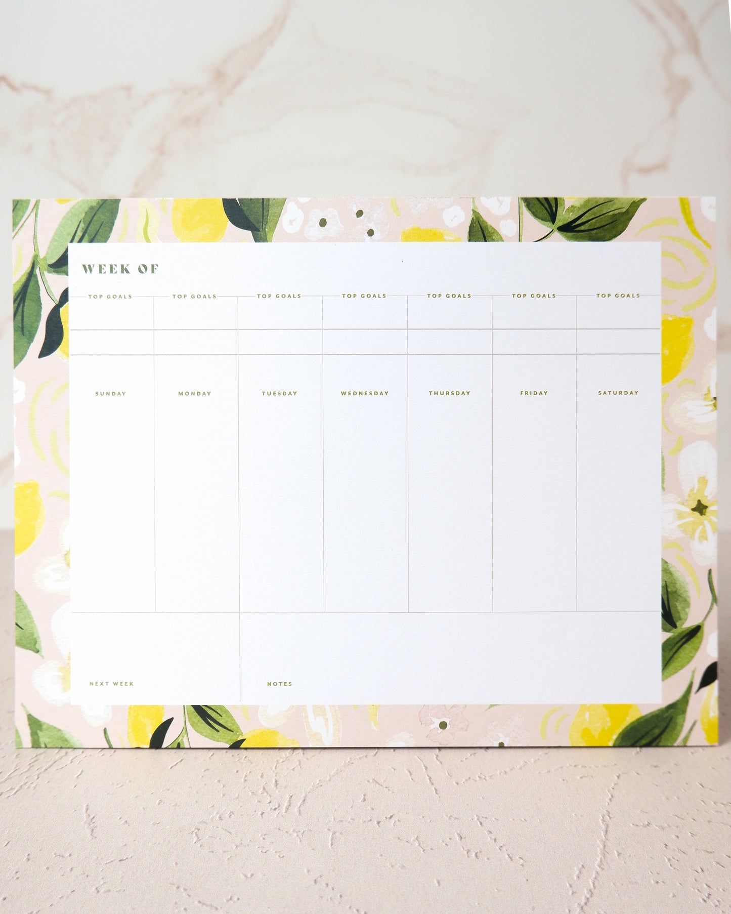 Citron Weekly Planner Notepad