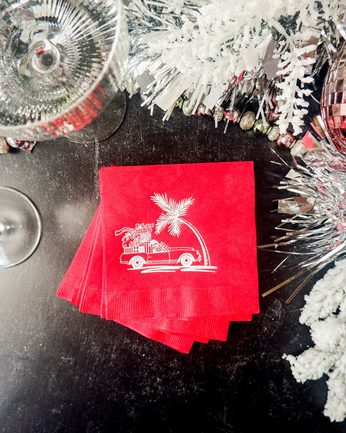 Island Santa Cocktail Napkins - Set of 20