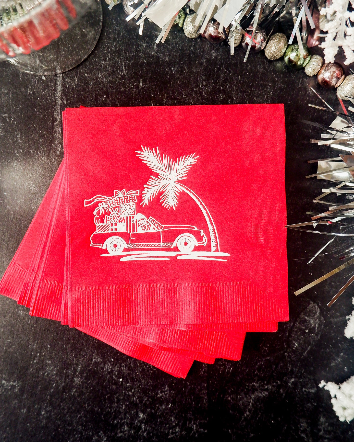 Island Santa Cocktail Napkins - Set of 20