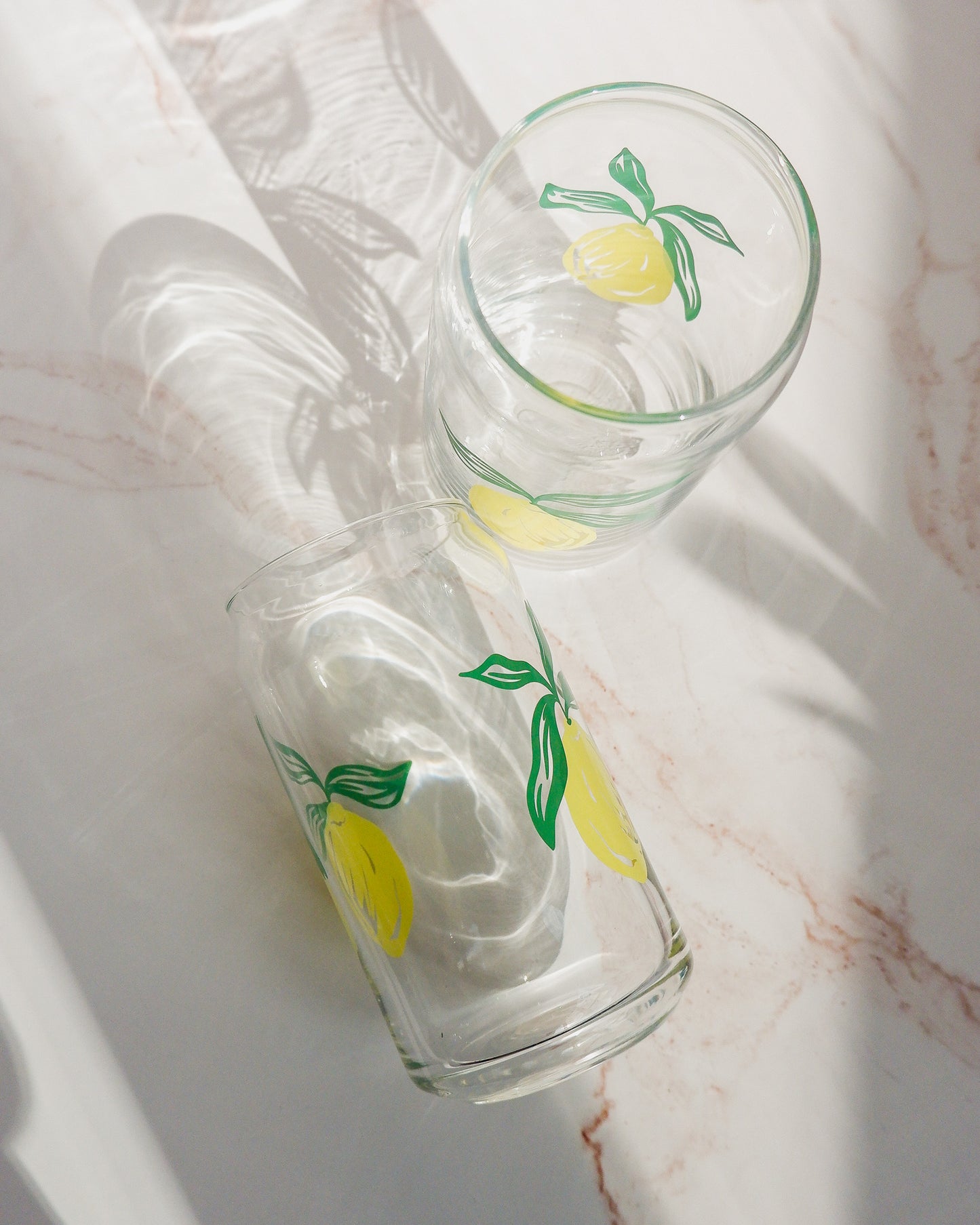 Lemons 16 oz Soda Can Glass