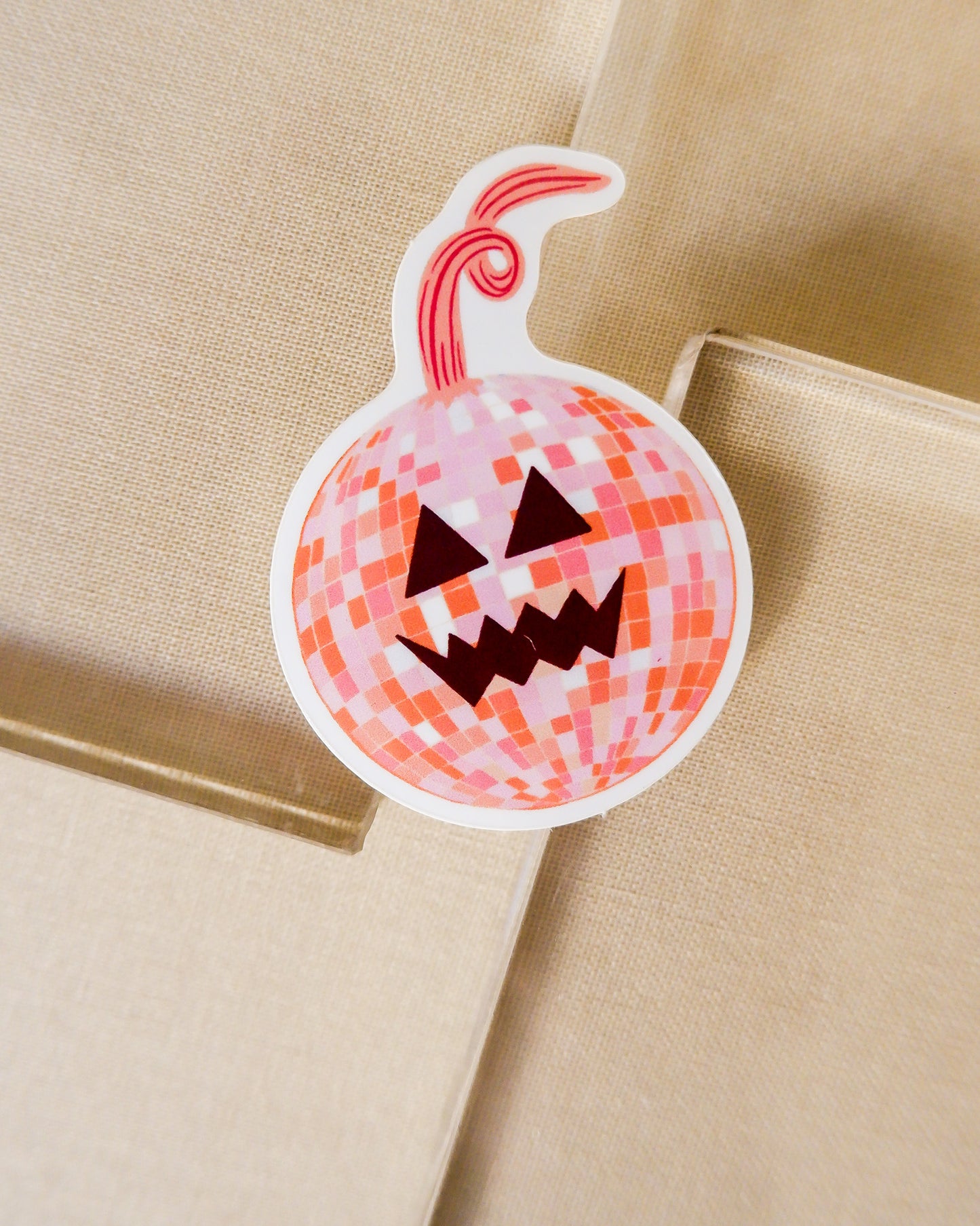 Disco Pumpkin Jack O Lantern Sticker