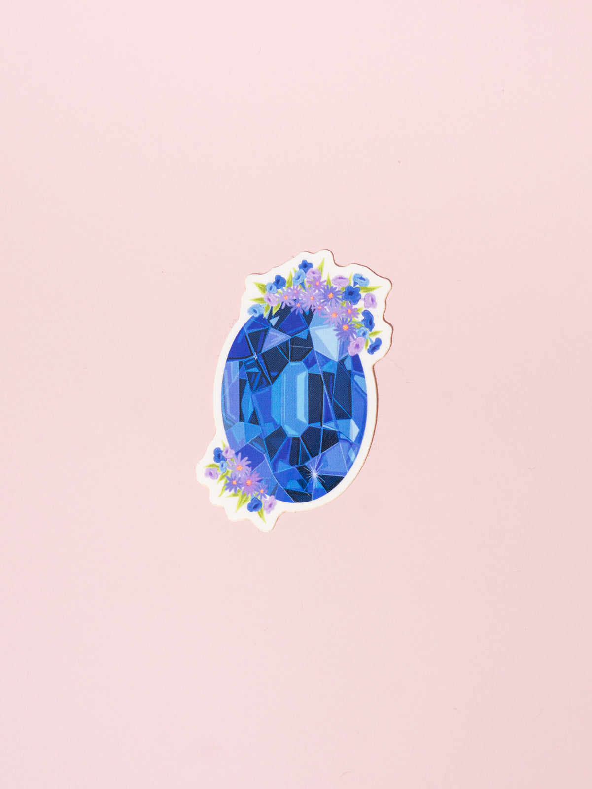 sapphire gemstone floral birthstone sticker