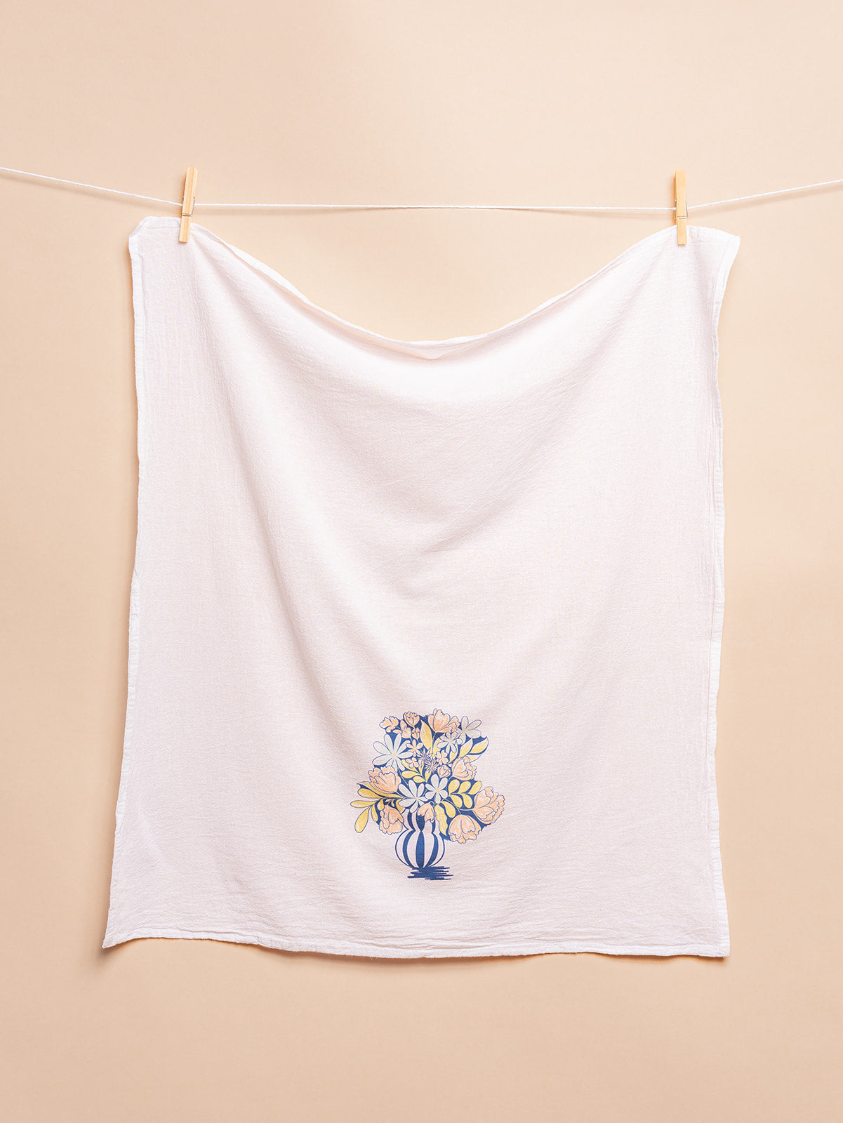 Blue Bouquet Tea Towel