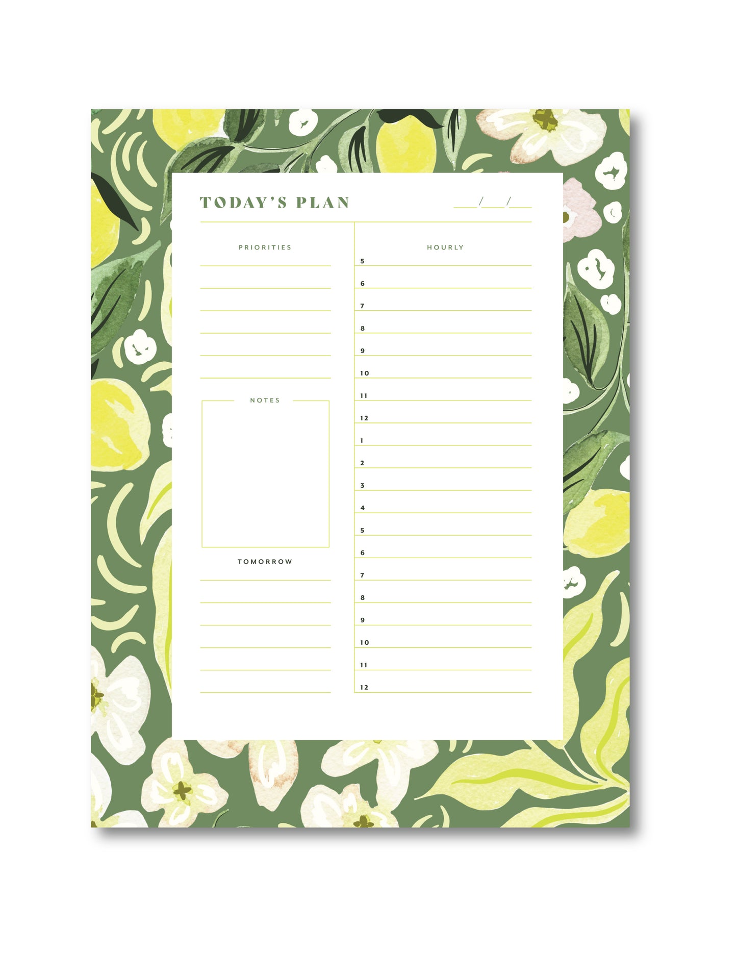 Citron Daily Planner Notepad