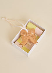 Festive Bow Die Struck Metal Christmas Tree Ornament