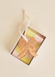 Festive Bow Die Struck Metal Christmas Tree Ornament