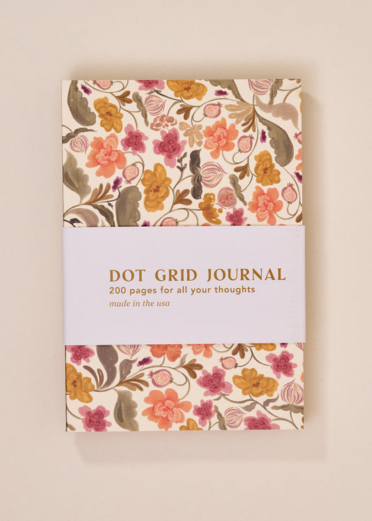 Autumn Floral Perfect Bound Dot Grid Journal