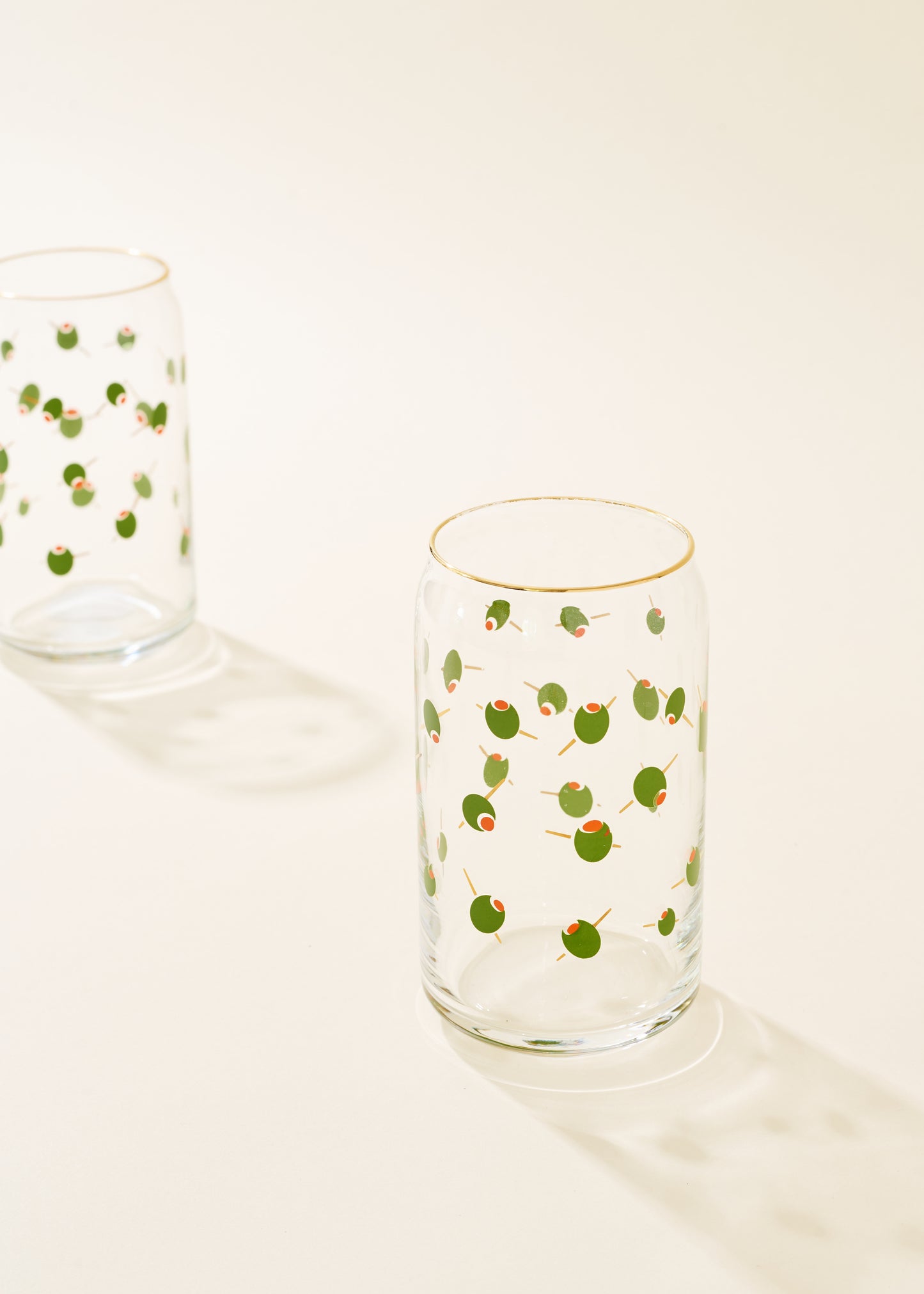 Olive You 16 Oz Soda Can Glass