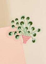Pilea Transparent Sticker