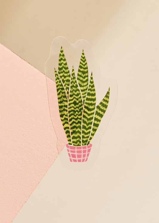 Snake Plant Transparent Sticker