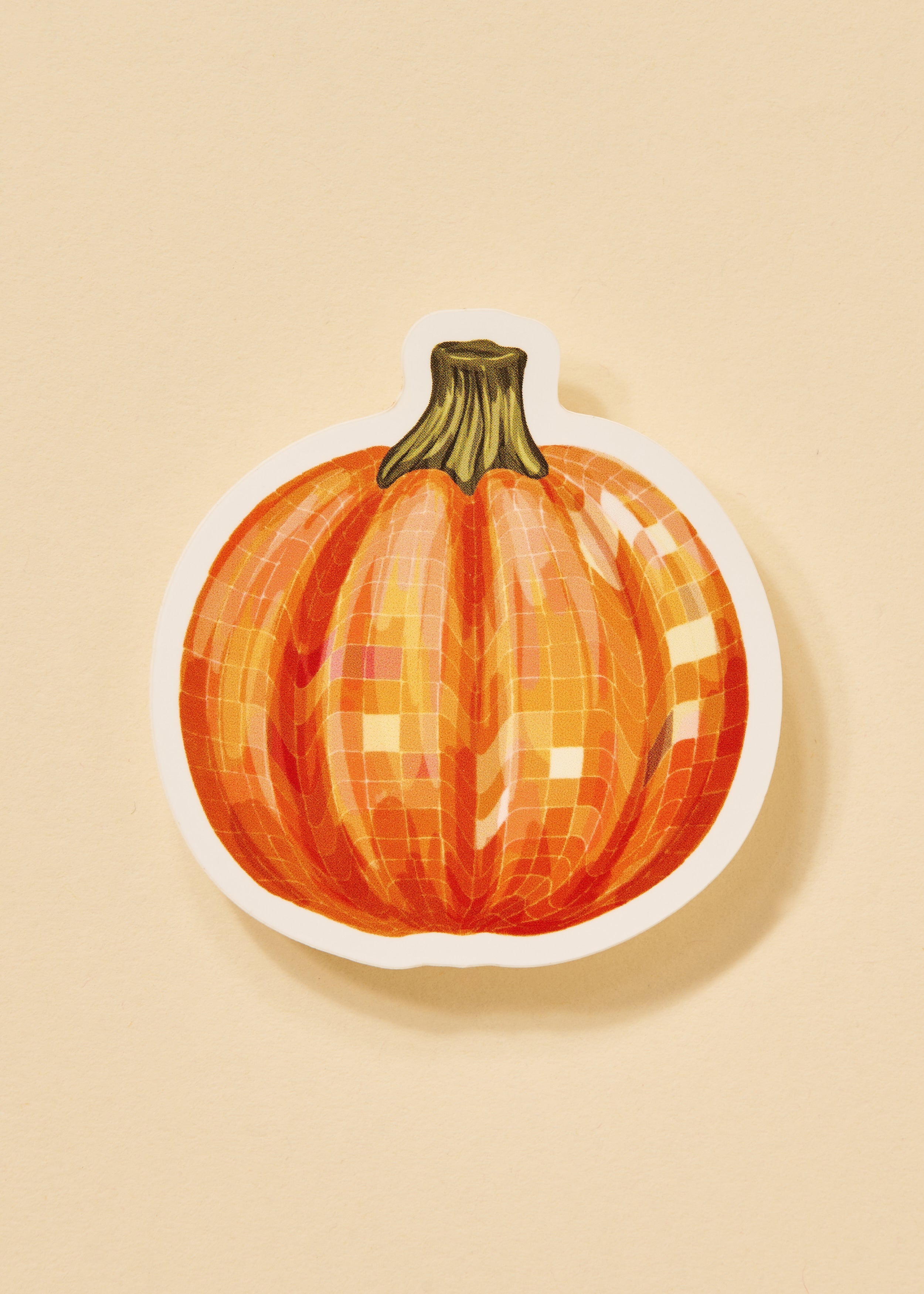 Disco pumpkin illustrated sticker