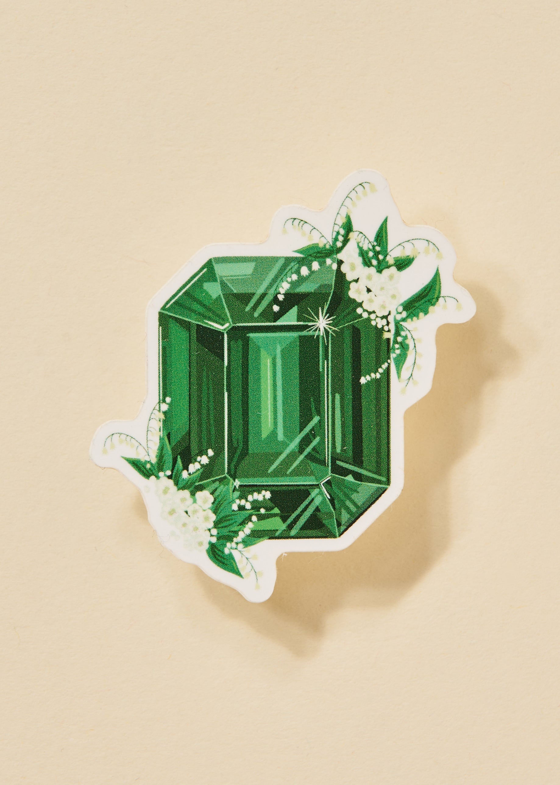 Emerald Floral Gemstone Sticker – One and Only Paper
