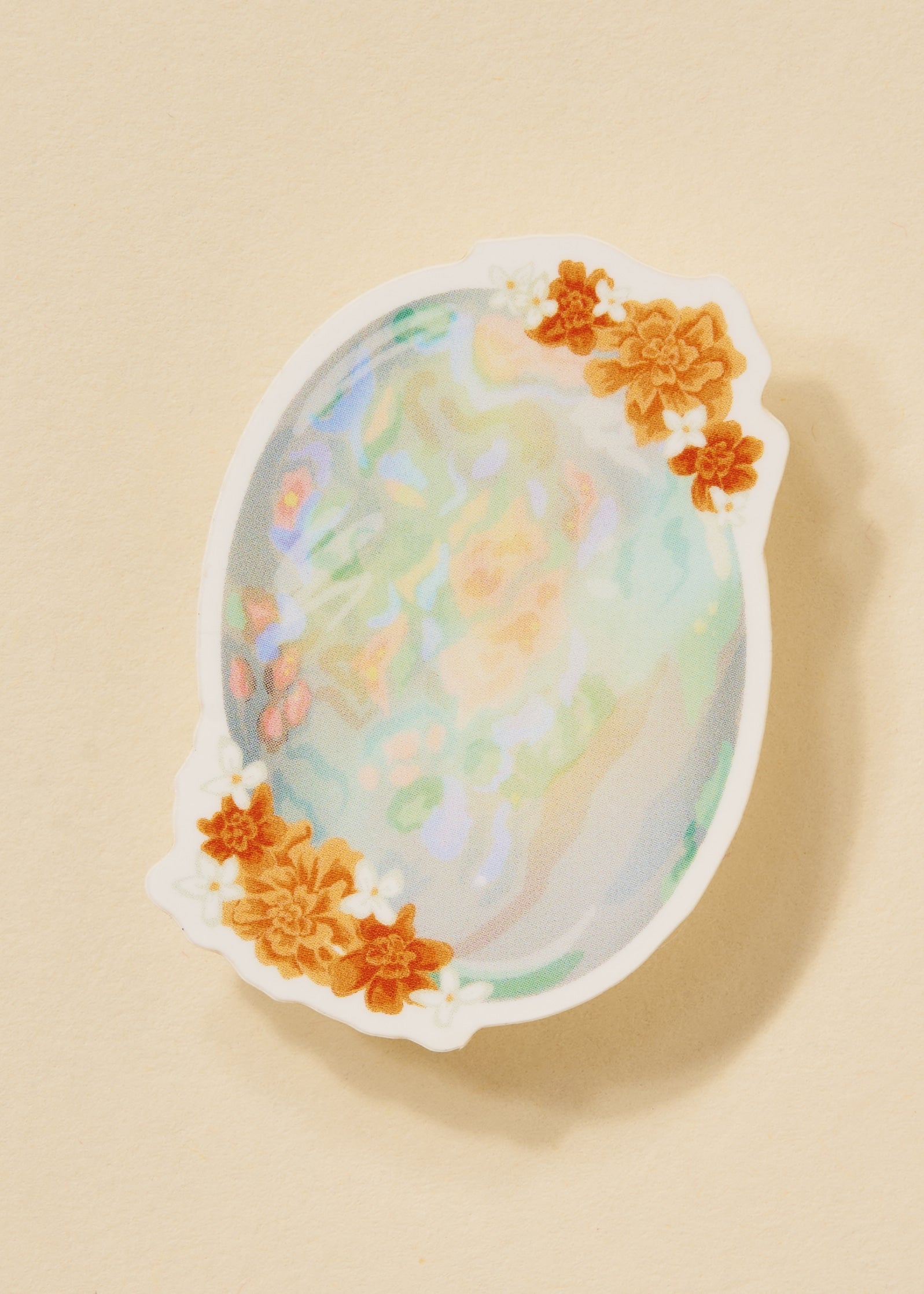 Opal Floral Gemstone Sticker