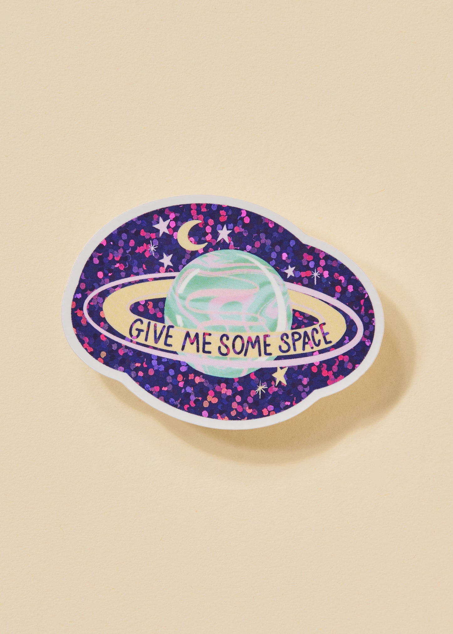 Give Me Some Space Glitter Sticker