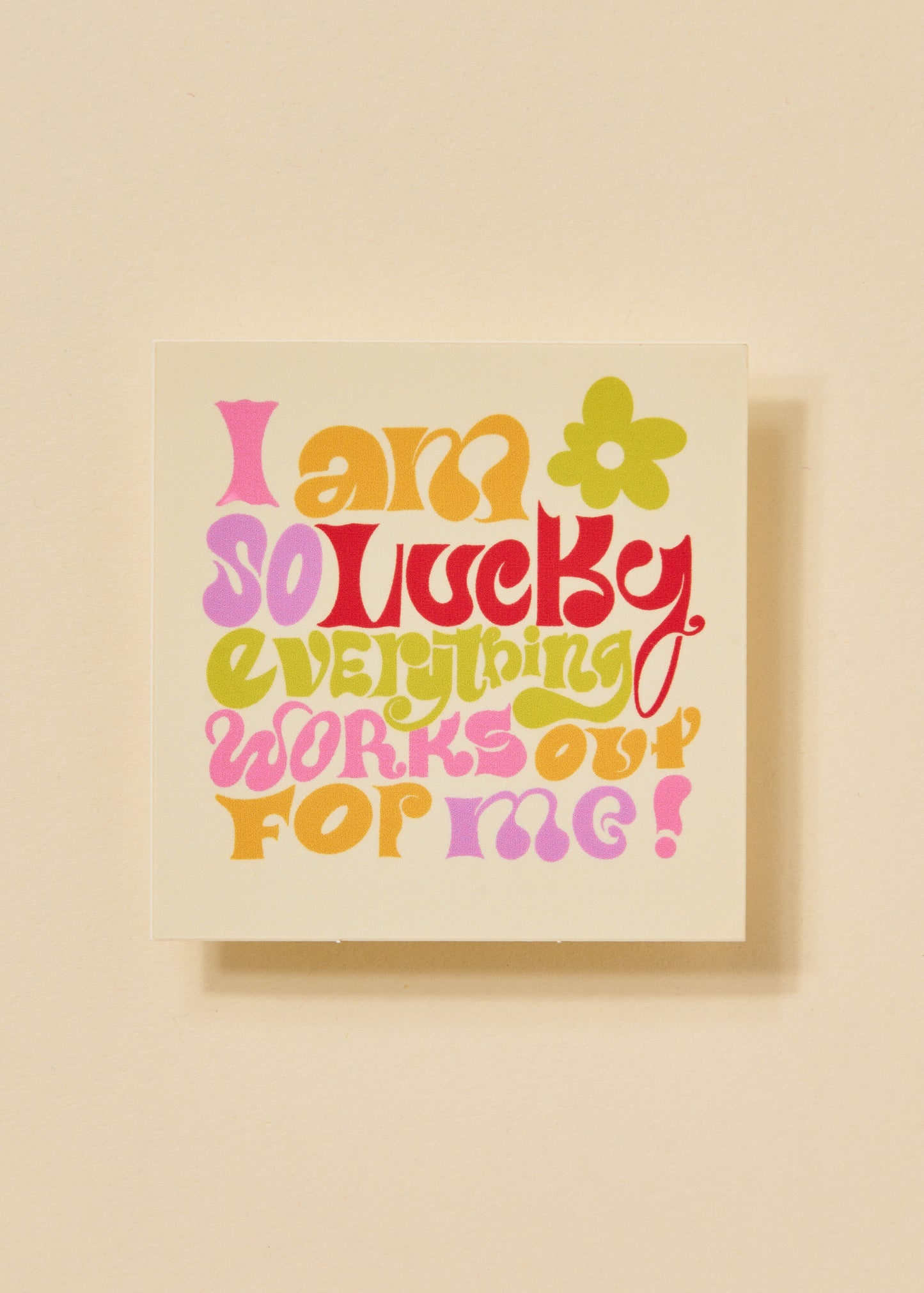 I Am So Lucky Affirmation Sticker