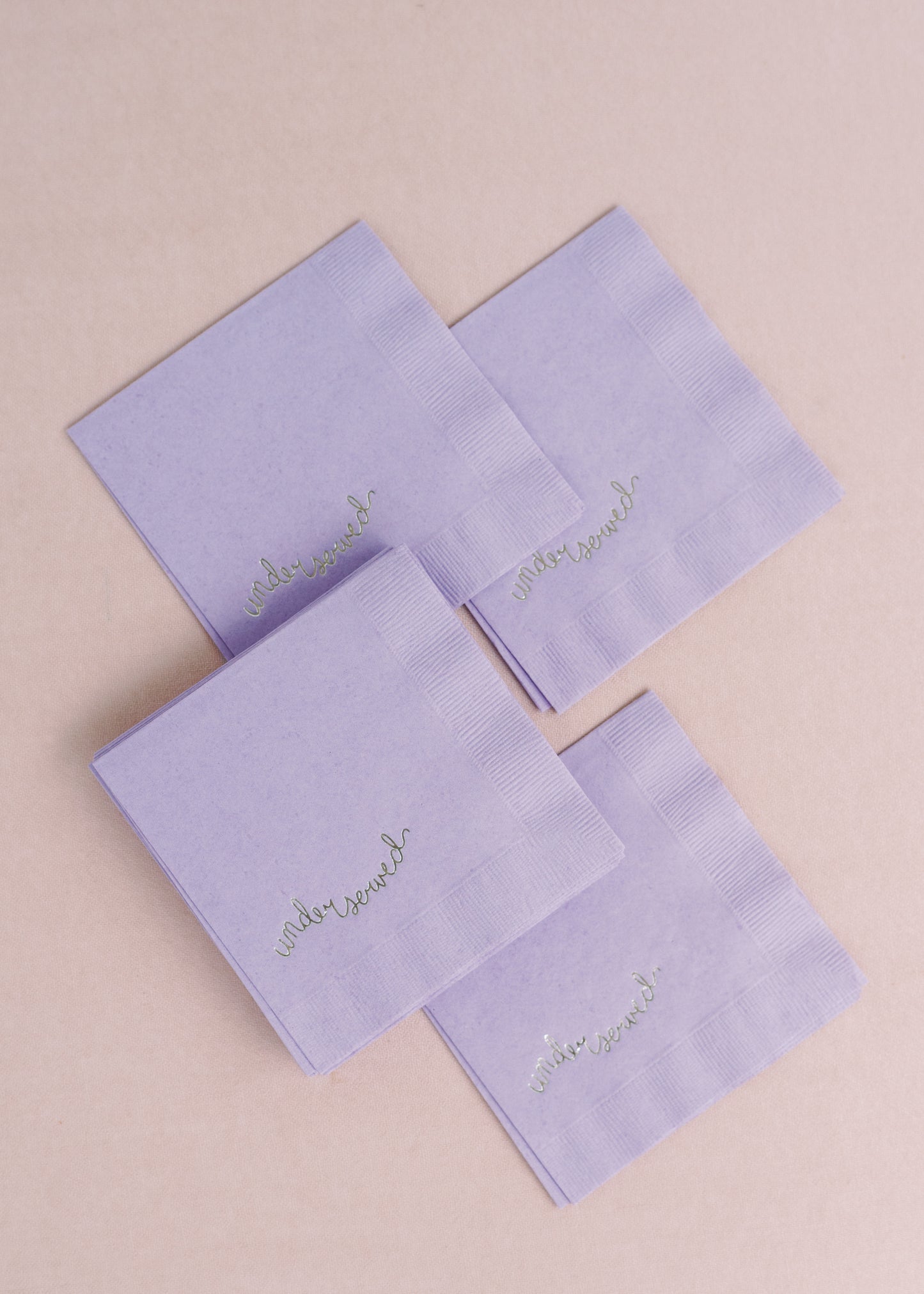 Underserved Navy and Gold Paper Cocktail Napkins - Set of 20